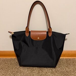Longchamp Le Pliage Original Large Nylon Tote Bag-Black
